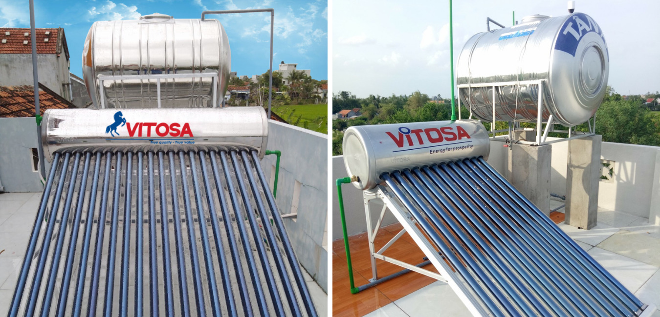 Bình Minh cung cấp lắp đặt máy nước nóng năng lượng mặt trời Vitosa tại Quảng Ngãi